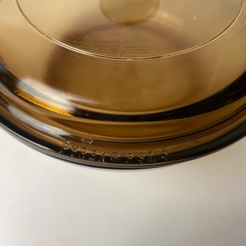 Vintage Visions Corning Amber Glass Saucepan Set 1L 1.5L V-1-B France with Lids - Picture 12 of 14